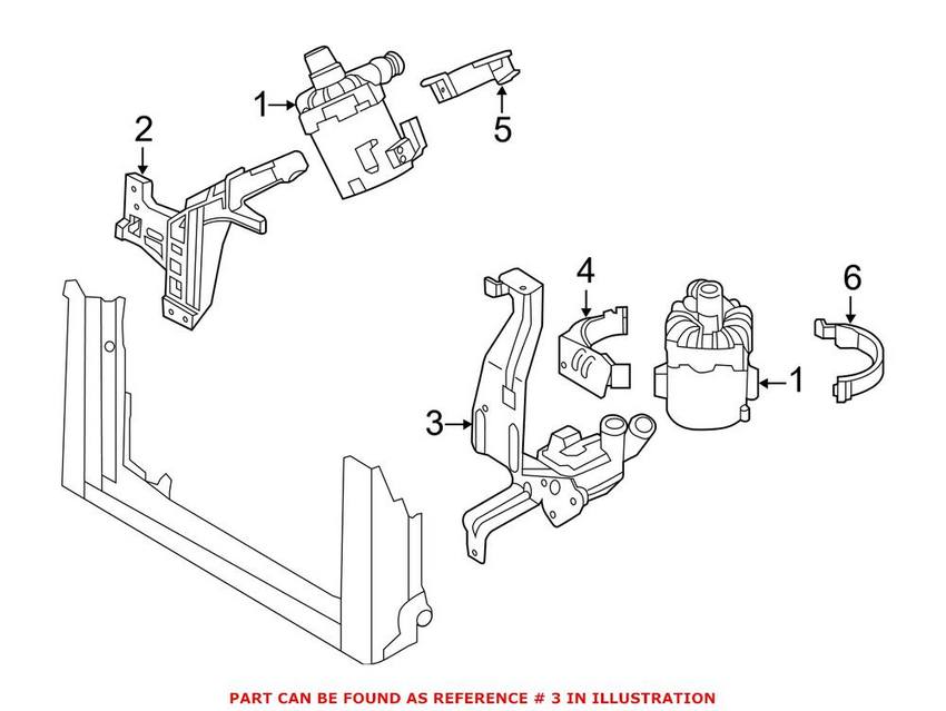 BMW Engine Auxiliary Water Pump 17122284124